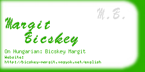 margit bicskey business card